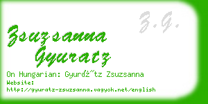 zsuzsanna gyuratz business card